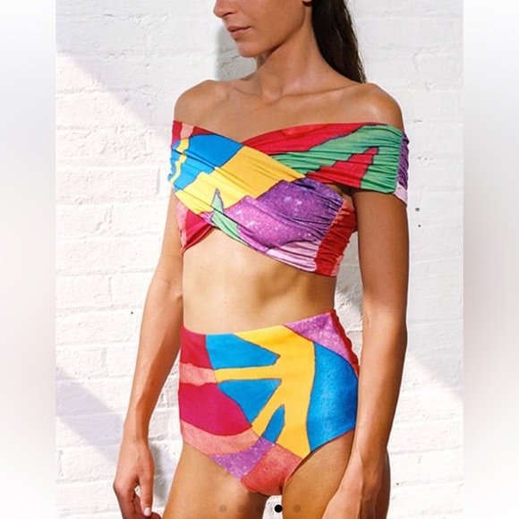 Mara Hoffman SET Lorina Wrap Top & Lydia Bikini Bottom Swimsuit Bikini - M - Picture 11 of 13